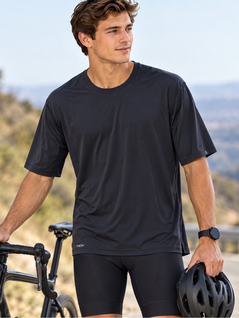 7Mesh Cycling Men's Black Short-Sleeve Active Crew Neck Shirt size XL